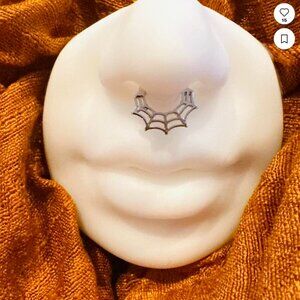 Spiderweb Body Jewelry & Earring, 16g 8mm